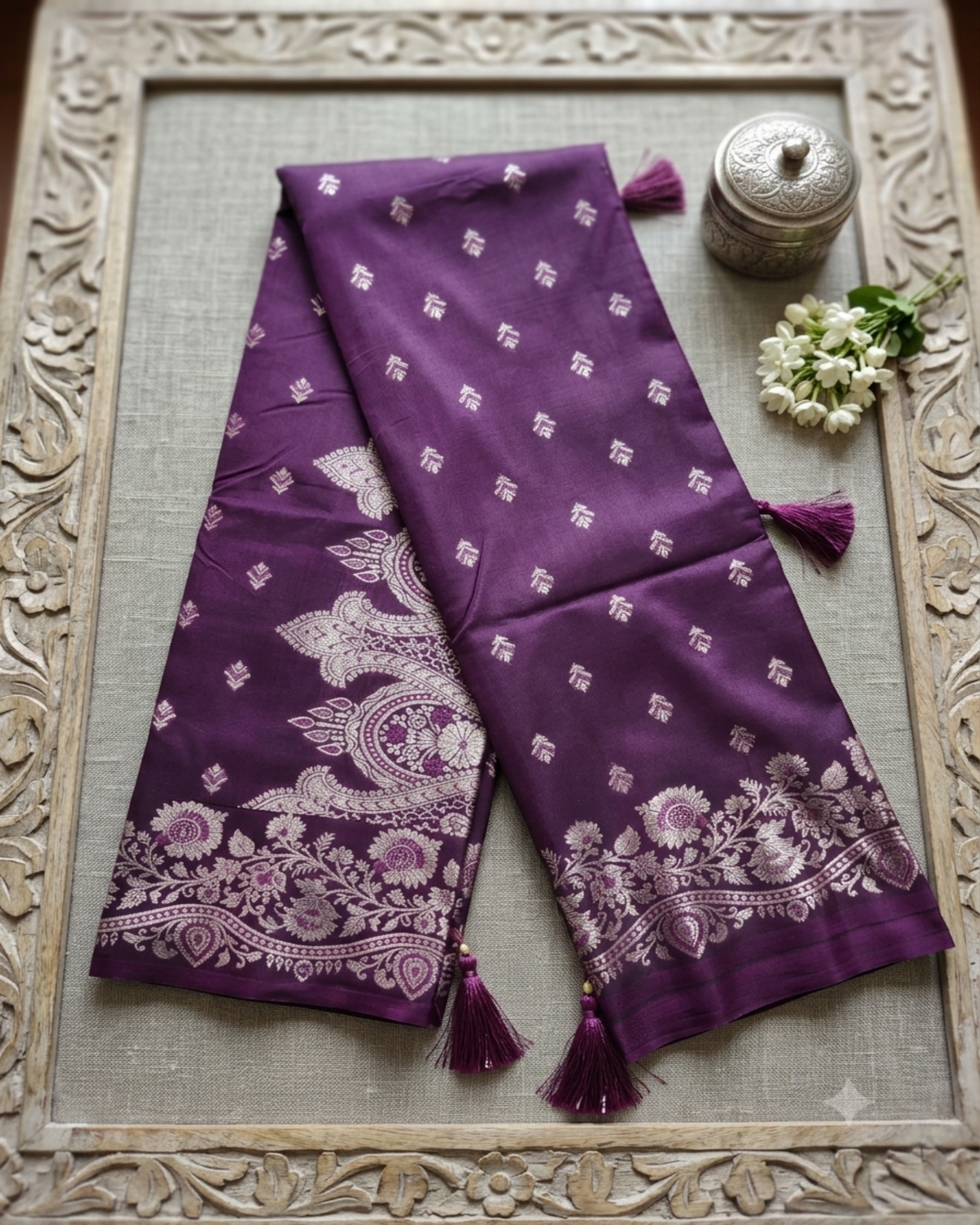Purple Semi Katan Open Border
