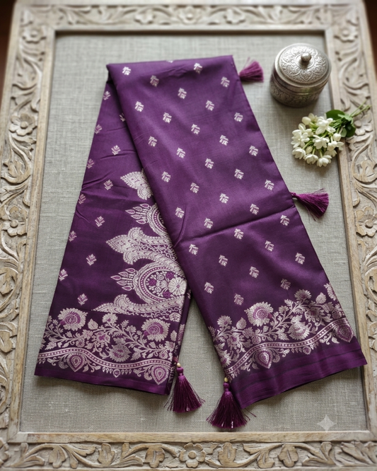 Purple Semi Katan Open Border