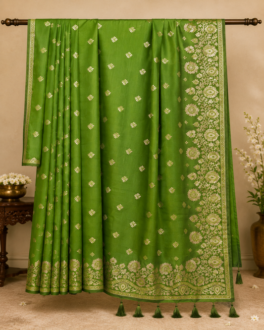 Green Semi Katan Open Border